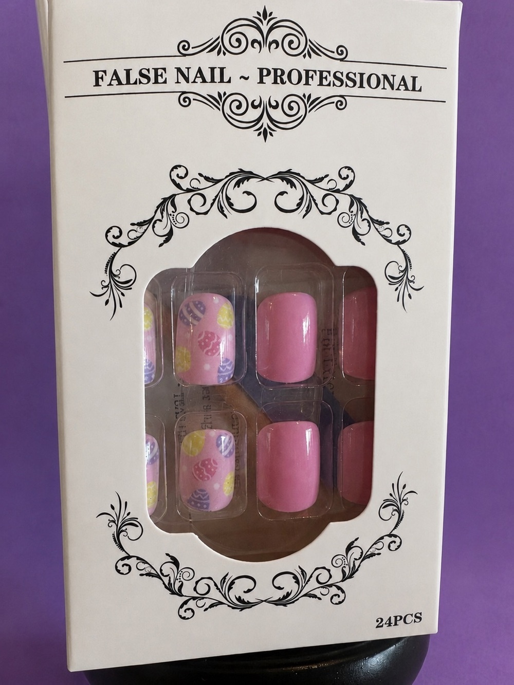 Pink Decorative Press-On Nails - 24pcs